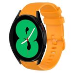 Per Samsung Galaxy Watch4 Cinturino in silicone a tinta unita da 44 mm 20 mm (giallo)