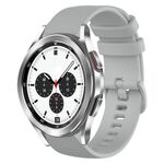 Per Samsung Galaxy Watch4 Classic 42mm 20mm Cinturino in silicone a tinta unita (grigio)