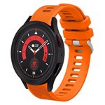 Per Samsung Galaxy Watch5 44 mm 20 mm Twill cinturino in silicone a tinta unita (arancione)