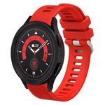 Per Samsung Galaxy Watch5 44 mm 20 mm Twill cinturino in silicone a tinta unita (rosso)