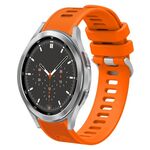 Per Samsung Galaxy Watch4 Classic 46mm 20mm Twill cinturino in silicone a tinta unita (arancione)