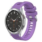 Per Samsung Galaxy Watch4 Classic 46 mm 20 mm Twill cinturino in silicone a tinta unita (viola)