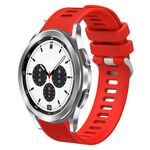 Per Samsung Galaxy Watch4 Classic 42mm 20mm Twill cinturino in silicone a tinta unita (rosso)