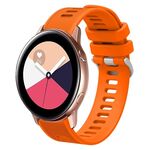 Per Samsung Galaxy Watch Active 2 Cinturino in silicone a tinta unita da 20 mm (arancione)