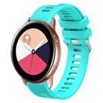 Per Samsung Galaxy Watch Active 2 Cinturino in silicone tinta unita twill da 20 mm (anatra d'acqua)