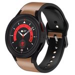 Per Samsung Galaxy Watch 5 40mm cinturino in pelle adesivo in silicone (marrone chiaro)