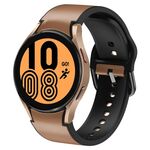 Per Samsung Galaxy Watch 4 40mm cinturino in pelle adesivo in silicone (marrone chiaro)