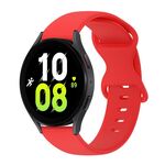 Per Samsung Galaxy Watch 5 40mm 20mm Cinturino in silicone tinta unita con fibbia a farfalla (rosso)