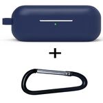 Custodia in silicone per auricolari Bluetooth 2 pezzi per Huawei FreeBuds Enjoy Edition (blu mezzogiorno)