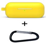 Custodia in silicone per auricolari Bluetooth da 2 pezzi per Huawei FreeBuds Enjoy Edition (giallo)