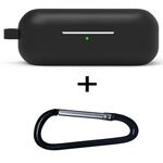 Custodia in silicone per auricolari Bluetooth da 2 pezzi per Huawei FreeBuds Enjoy Edition (nero)