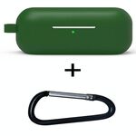 Custodia in silicone per auricolari Bluetooth da 2 pezzi per Huawei FreeBuds Enjoy Edition (verde)