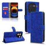 Custodia per telefono in pelle con vibrazione magnetica Skin Feel per vivo iQOO 12 (blu)