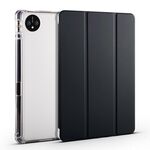 Per Huawei MatePad Pro 11 2024 Custodia tablet in pelle TPU trasparente a 3 pieghe con slot per penna (nero)