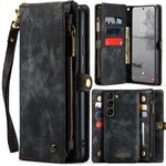 Per Samsung Galaxy S24 5G CaseMe 008 Custodia per telefono in pelle multifunzionale staccabile (nera)