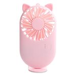 Porta cellulare portatile con mini ventola USB tascabile e carino (rosa)