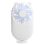 Supporto per telefono portatile con ventola portatile USB mini tascabile (bianco)