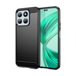 Custodia per telefono TPU in fibra di carbonio con texture spazzolata per Honor X8b (nera)
