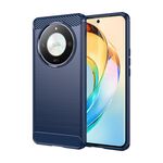 Custodia per telefono TPU in fibra di carbonio con texture spazzolata per Honor Magic6 Lite 5G (blu)