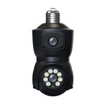 La telecamera intelligente con rilevamento del movimento a doppia lente DP41 supporta l'interfono vocale (nero)