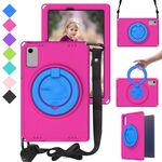 Per Samsung Galaxy Tab A9+ 10.95 X210 Custodia tablet antiurto per PC ibrida EVA con cornice (rosa rossa)