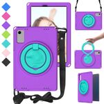 Per Samsung Galaxy Tab A9+ 10.95 X210 Custodia tablet antiurto per PC ibrido EVA con telaio (viola)
