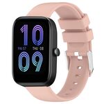 Cinturino in silicone per Amazfit Bip 3 Pro  liscio tinta unita da 20 mm rosa SYA002485906D 6922801984480