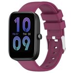 Per cinturino in silicone tinta unita liscio Amazfit Bip 3 Pro da 20 mm (Borgogna)
