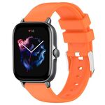 Per Amazfit GTS 3 cinturino in silicone liscio tinta unita da 20 mm (arancione)