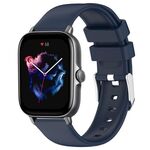 Per cinturino in silicone liscio tinta unita Amazfit GTS 3 da 20 mm (blu notte)