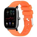 Per Amazfit GTS 2 Mini cinturino in silicone liscio tinta unita da 20 mm (arancione)