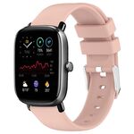 Per Amazfit GTS 2 Mini cinturino in silicone liscio tinta unita da 20 mm (rosa)