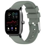 Per Amazfit GTS 2 Mini cinturino in silicone liscio tinta unita da 20 mm (verde oliva)