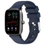 Per Amazfit GTS 2 Mini cinturino in silicone liscio tinta unita da 20 mm (blu notte)