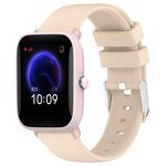 Per cinturino in silicone liscio tinta unita Amazfit Pop Pro da 20 mm (beige)