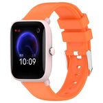 Per cinturino in silicone liscio tinta unita Amazfit Pop Pro da 20 mm (arancione)