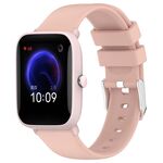 Per cinturino in silicone liscio tinta unita Amazfit Pop Pro da 20 mm (rosa)