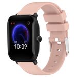 Per cinturino in silicone liscio tinta unita Amazfit Pop da 20 mm (rosa)