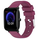 Per cinturino in silicone tinta unita liscio Amazfit Pop da 20 mm (Borgogna)
