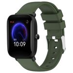 Per cinturino in silicone liscio tinta unita Amazfit Pop da 20 mm (verde militare)