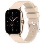 Per Amazfit GTS 2 cinturino in silicone liscio tinta unita da 20 mm (beige)