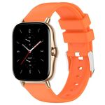 Per Amazfit GTS 2 cinturino in silicone liscio tinta unita da 20 mm (arancione)