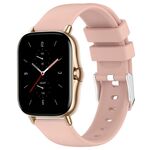 Per Amazfit GTS 2 cinturino in silicone liscio tinta unita da 20 mm (rosa)