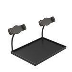 Pallet per scaffali multifunzionale per microfono, supporto per scheda audio, supporto live per telefono cellulare, specificazione: vassoio + 2 posizioni per fotocamera