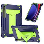 Custodia per tablet PC ibrida in silicone robot per Samsung Galaxy Tab S9 FE / S9 T (giallo scuro verde)