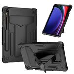 Custodia per tablet PC ibrida in silicone robot per Samsung Galaxy Tab S9 FE / S9 T (nero)
