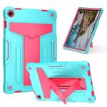 Custodia per tablet PC ibrida in silicone robot per Samsung Galaxy Tab A9+ T Holder (rosso menta)