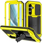Custodia per telefono con supporto impermeabile per fotocamera scorrevole R-JUST per Samsung Galaxy S24+ 5G (giallo)