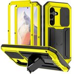 Custodia per telefono con supporto impermeabile per fotocamera scorrevole R-JUST per Samsung Galaxy S24 5G (giallo)