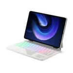 Per Xiaomi Pad 6 / Pad Pro M11P-B-M611 Custodia tablet in pelle con tastiera magnetica Bluetooth (bianca)